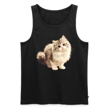 Ragamuffin Chaton Ragamuffin Chat - Débardeur bio Premium Homme - noir - Devant - Michal (187cm)