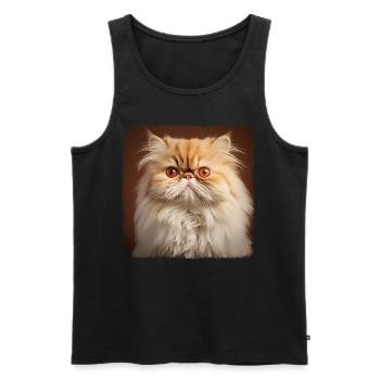 Persian Cat Perserkatze - Männer Premium Bio Tank Top - Schwarz - Vorne - Michal (187cm)