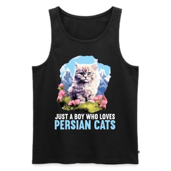 Persian Cat Perserkatze - Männer Premium Bio Tank Top - Schwarz - Vorne - Michal (187cm)