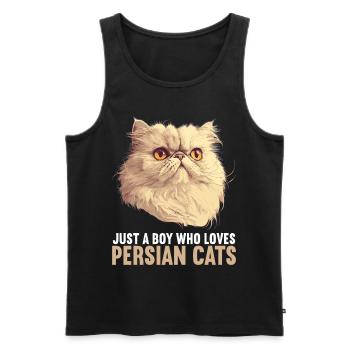 Persian Cat Perserkatze - Männer Premium Bio Tank Top - Schwarz - Vorne - Michal (187cm)
