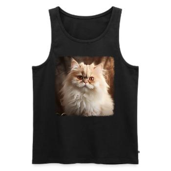 Persian Cat Perserkatze - Männer Premium Bio Tank Top - Schwarz - Vorne - Michal (187cm)