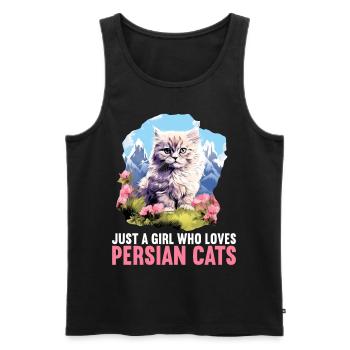 Persian Cat Perserkatze - Männer Premium Bio Tank Top - Schwarz - Vorne - Michal (187cm)