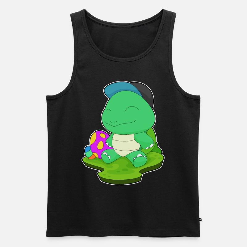 Turtle Easter Easter Eggs - Men's Premium Organic Tank Top - black