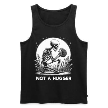 Not A Hugger - Männer Premium Bio Tank Top - Schwarz - Vorne - Michal (187cm)