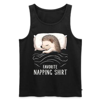 Favorite Napping Shirt - Männer Premium Bio Tank Top - Schwarz - Vorne - Michal (187cm)