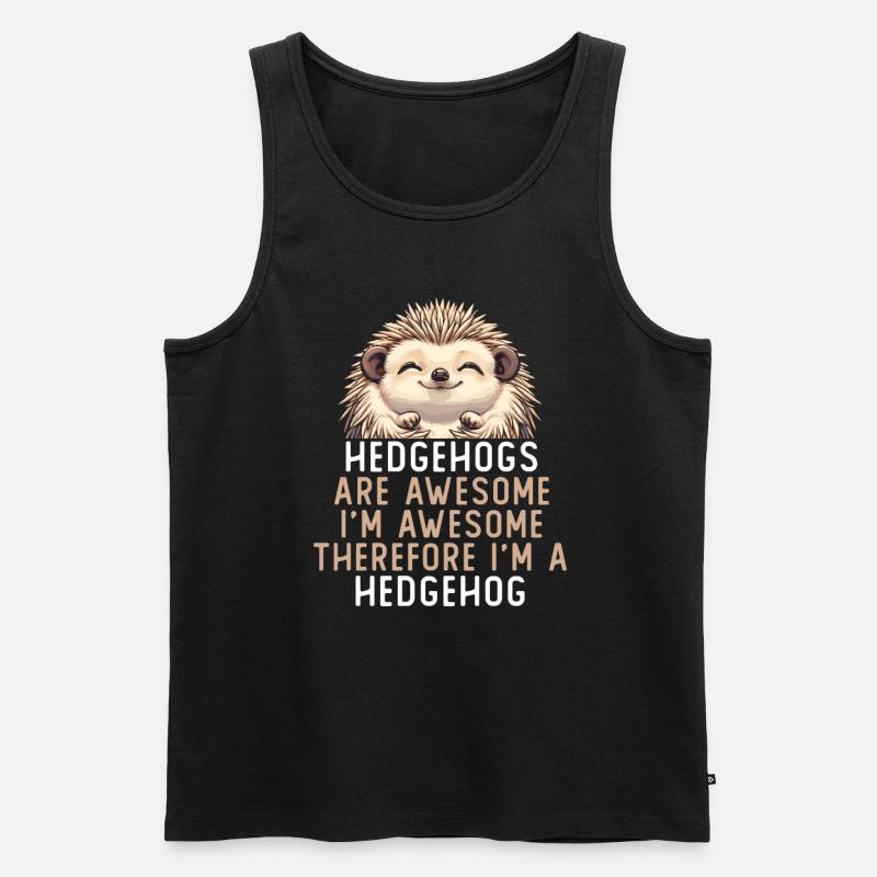 Hedgehogs Are Awesome - Männer Premium Bio Tank Top - Schwarz