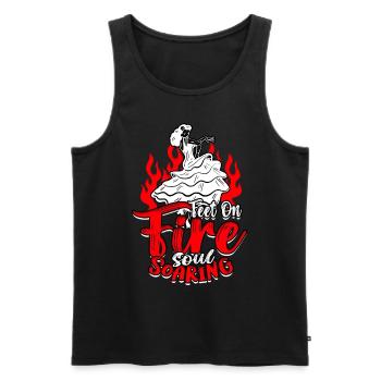 Flamenco Feet On Fire Soul Soaring - Männer Premium Bio Tank Top - Schwarz - Vorne - AI Model Male 178 light (178cm)