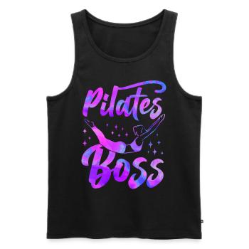 Pilates Instructor Teacher Pilates - Männer Premium Bio Tank Top - Schwarz - Vorne - AI Model Male 178 light (178cm)