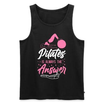 Pilates Instructor Teacher Pilates - Männer Premium Bio Tank Top - Schwarz - Vorne - AI Model Male 178 light (178cm)