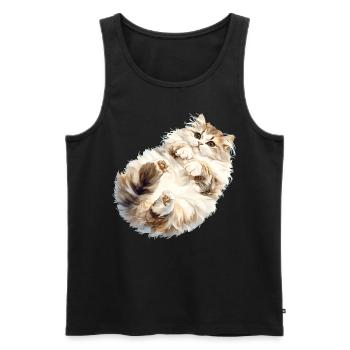 Ragamuffin Chaton Ragamuffin Chat - Débardeur bio Premium Homme - noir - Devant - Michal (187cm)