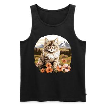 Ragamuffin Chaton Ragamuffin Chat - Débardeur bio Premium Homme - noir - Devant - Michal (187cm)