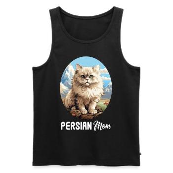Persian Cat Perserkatze - Men's Premium Organic Tank Top - black - Front - AI Model Male 178 light (178cm)