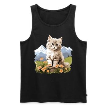 Ragamuffin Chaton Ragamuffin Chat - Débardeur bio Premium Homme - noir - Devant - Michal (187cm)