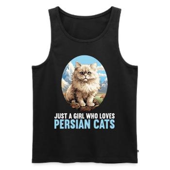 Persian Cat Perserkatze - Männer Premium Bio Tank Top - Schwarz - Vorne - Michal (187cm)