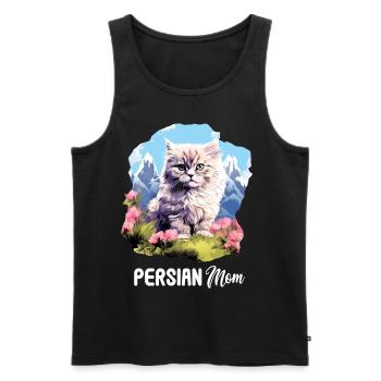 Persian Cat Perserkatze - Men's Premium Organic Tank Top - black - Front - AI Model Male 178 light (178cm)
