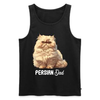 Persian Cat Perserkatze - Men's Premium Organic Tank Top - black - Front - AI Model Male 178 light (178cm)