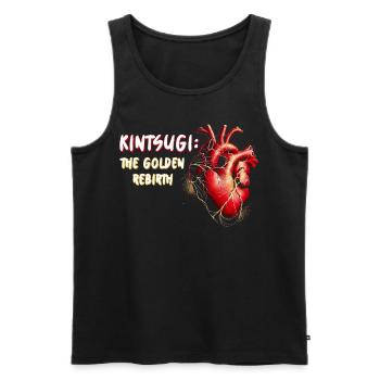 Kintsugi The Golden Rebirth Kintsukuroi - Men's Premium Organic Tank Top - black - Front - AI Model Male 178 light (178cm)