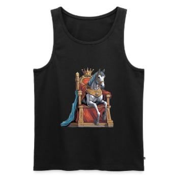 King Horse Fairy Tale Character Horses Fairy Tale - Men's Premium Organic Tank Top - black - Front - AI Model Male 178 light (178cm)