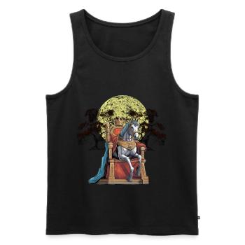 King Kings Horse Horses Emperor Fantasy - Men's Premium Organic Tank Top - black - Front - AI Model Male 178 light (178cm)