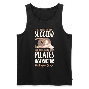 Pilates Instructor Teacher If At - Men's Premium Organic Tank Top - black - Front - Michal (187cm)