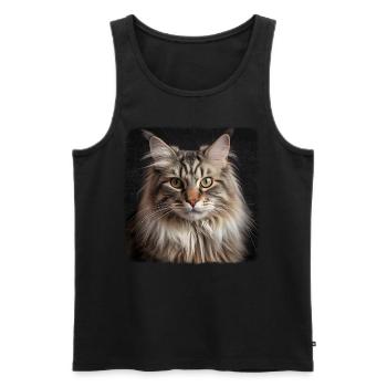 Ragamuffin Chaton Ragamuffin Chat - Débardeur bio Premium Homme - noir - Devant - Michal (187cm)