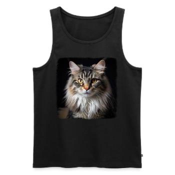 Ragamuffin Chaton Ragamuffin Chat - Débardeur bio Premium Homme - noir - Devant - Michal (187cm)
