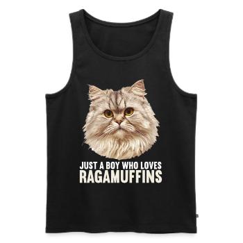 Ragamuffin Chaton Ragamuffin Chat - Débardeur bio Premium Homme - noir - Devant - Michal (187cm)