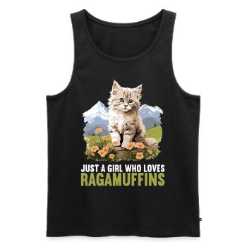 Ragamuffin Chaton Ragamuffin Chat - Débardeur bio Premium Homme - noir - Devant - Michal (187cm)