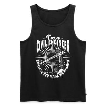 Bridge Engineer Civil Engineering - Men's Premium Organic Tank Top - black - Front - Michal (187cm)