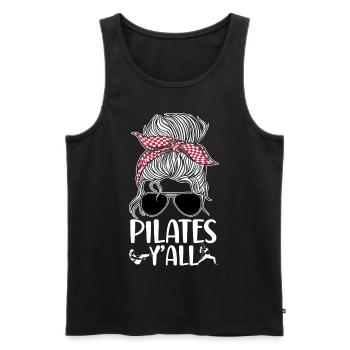 Instructeur de Pilates Enseignant - Débardeur bio Premium Homme - noir - Devant - Michal (187cm)