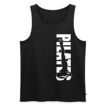 Pilates Instructor Teacher Pilates - Männer Premium Bio Tank Top - Schwarz - Vorne - AI Model Male 178 light (178cm)