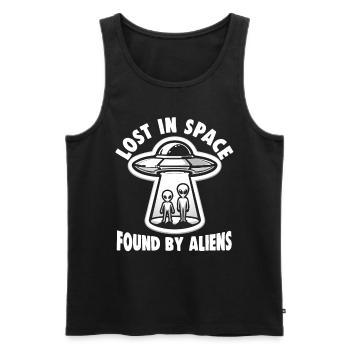 SciFi et extraterrestres extraterrestres et fan d’ovnis - Débardeur bio Premium Homme - noir - Devant - AI Model Male 178 light (178cm)