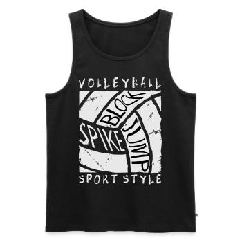 Volley-ball - Débardeur bio Premium Homme - noir - Devant - Michal (187cm)