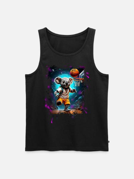 Basketball Koala - Men's Premium Organic Tank Top - black
