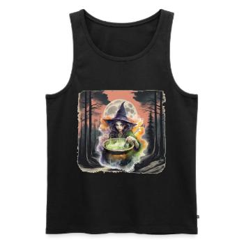 Forest Witch Halloween Fairy Tale Character Child - Men's Premium Organic Tank Top - black - Front - AI Model Male 178 light (178cm)
