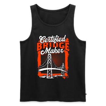 Bridge Engineer Certified Bridge Maker - Men's Premium Organic Tank Top - black - Front - Michal (187cm)