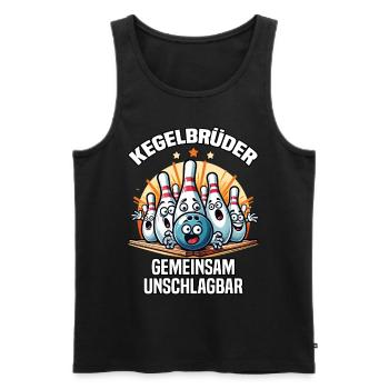 Kegelbrüder Kegel Kegelverein Design zum Kegeln - Men's Premium Organic Tank Top - black - Front - Michal (187cm)