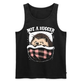 Not A Hugger - Männer Premium Bio Tank Top - Schwarz - Vorne - Michal (187cm)