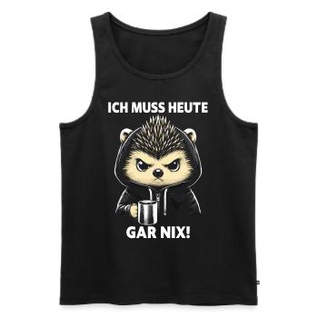 I don't have to do anything today - Men's Premium Organic Tank Top - black - Front - Michal (187cm)