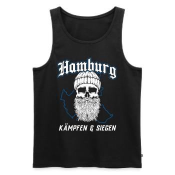 Hamburg Hanseatic City North German Low German - Men's Premium Organic Tank Top - black - Front - AI Model Male 178 light (178cm)