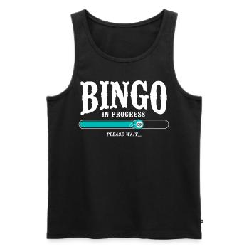 Bingo Player Bingo In Progress - Men's Premium Organic Tank Top - black - Front - Michal (187cm)