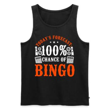 Bingo Player Today's Forecast: - Männer Premium Bio Tank Top - Schwarz - Vorne - AI Model Male 178 light (178cm)