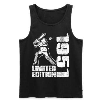Édition limitée 1951 Édition limitée Cricket - Débardeur bio Premium Homme - noir - Devant - Michal (187cm)