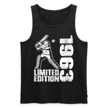 Édition limitée 1963 Édition limitée Cricket - Débardeur bio Premium Homme - noir - Devant - Michal (187cm)
