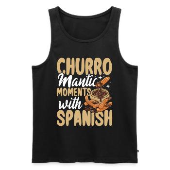 Churro Mantic Moments With Spanish - Männer Premium Bio Tank Top - Schwarz - Vorne - Michal (187cm)