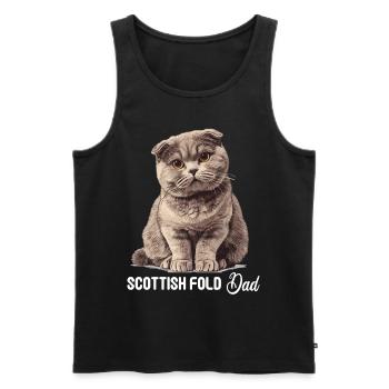 Scottish Fold Kätzchen Scottish Fold Katze - Männer Premium Bio Tank Top - Schwarz - Vorne - AI Model Male 178 light (178cm)
