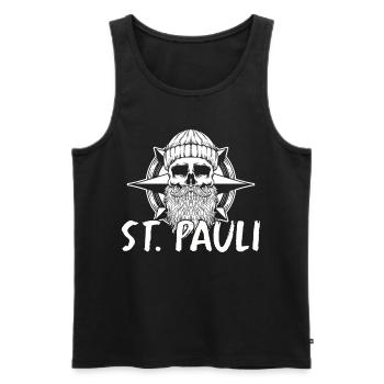 Hamburg Tshirt Geschenk Moin Hamburch Fußball - Männer Premium Bio Tank Top - Schwarz - Vorne - AI Model Male 178 light (178cm)