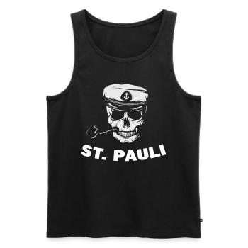 Hamburg Tshirt Geschenk Moin Hamburch Fußball - Männer Premium Bio Tank Top - Schwarz - Vorne - AI Model Male 178 light (178cm)