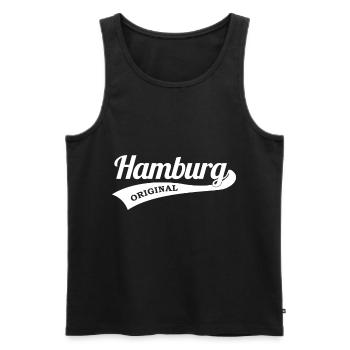 Hamburg Tshirt Geschenk Moin Hamburch Fußball - Männer Premium Bio Tank Top - Schwarz - Vorne - AI Model Male 178 light (178cm)