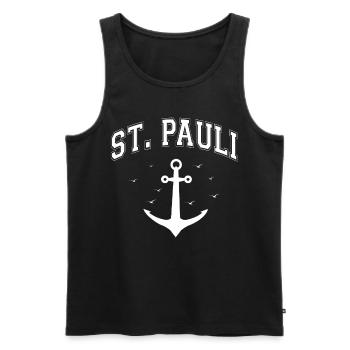 Hamburg Tshirt Geschenk Moin Hamburch Fußball - Männer Premium Bio Tank Top - Schwarz - Vorne - AI Model Male 178 light (178cm)